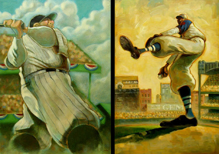 Babe Ruth and Satchel Page (c) Mike Wohnoutka