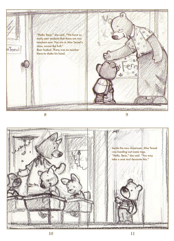 A Teacher for Bear sketch by Mike Wohnoutka