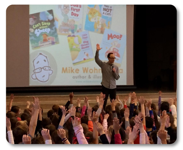 Mike Wohnoutka at a school visit